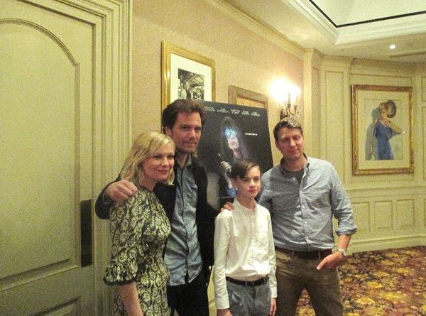 Kirsten Dunst, Michael Shannon, Jaeden Lieberher with Midnight Special director Jeff Nichols at the Warner Bros. 21 Club tea